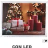Quadro Natalizio Con Pacchi Regalo 42X32X3Cm Con Microled Bianco Caldo