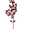 Ramo Con Bacche Rosso Scuro 80Cm