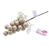 Ramo Glitterato Champagne Con Bacche
