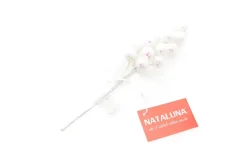 Ramo Glitterato Natalizio Bianco