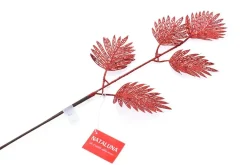 Ramo Glitterato Natalizio Rosso