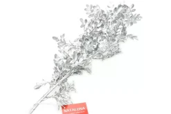 Ramo Natalizio Con Foglie 100Cm Argento