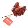 Ramo Natalizio Con Glitter Rosso