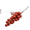 Ramo Pick Rosso A Grappolo Di Bacche Con Glitter