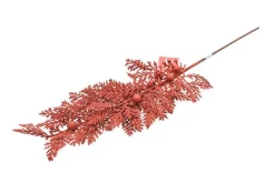 Ramo Rosso Con Glitter 58Cm