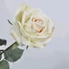 Rosa Decorativa Con Gambo 66Cm Crema