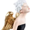 Statuina Angelo Glamour In Resina 21X17X28Cm