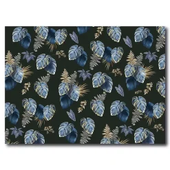 Tovaglietta Americana Foglie Blu 45X30Cm