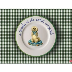 Tovaglietta Americana Mangia E Impara A Tavola Si Sta Seduti 30X44Cm