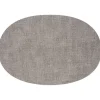 Tovaglietta Ovale Double Face Fabric Grigio Cielo 34X48Cm