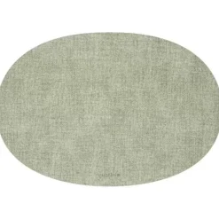 Tovaglietta Ovale Double Face Fabric Verde Menta 34X48Cm