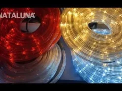 Tubo 144 Led Bianco Caldo 8 Giochi Di Luce 6 Metri