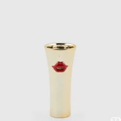 Vaso Kiss Concavo Oro 9Xh21Cm